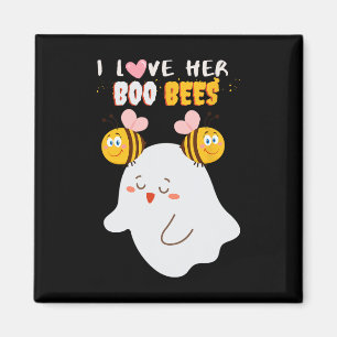 I Love Her Boo Bees Funny Halloween Couple Husnd B Magnet