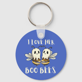  I love Her Boo Bees Funny Halloween Season  Key Ring