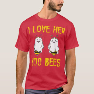 I Love Her Boo Bees Ghost Outfit Men Funny Hallowe T-Shirt