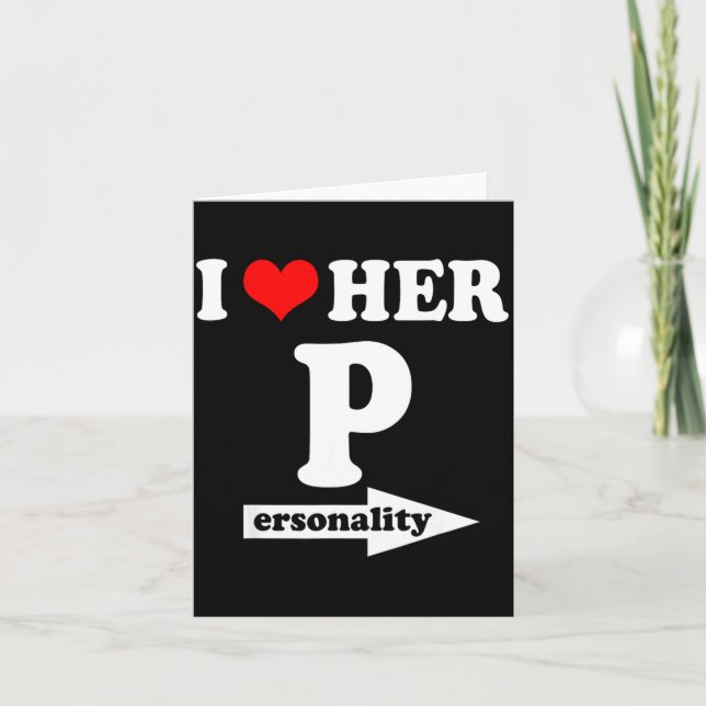 I Love Her Ity Funny Valentine's Day Couple Matchi Card (Front)