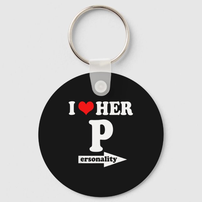 I Love Her Ity Funny Valentine's Day Couple Matchi Key Ring (Front)