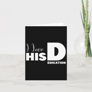 I Love Her P I Love His D Dedication Couples Match Card