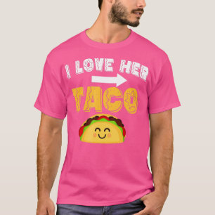I Love Her Taco Matching Couple Cinco De Mayo Men  T-Shirt