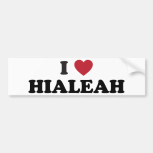 I Love Hialeah Florida Bumper Sticker