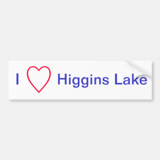 I Love Higgins Lake Bumper Sticker