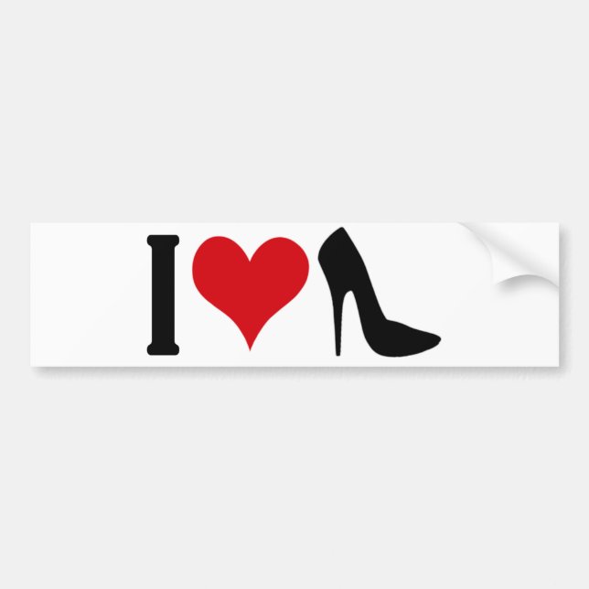 I love highheels bumper sticker (Front)