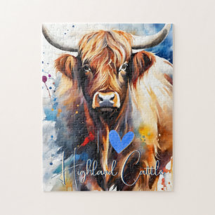 i love Highland Cattle Jigsaw Puzzle