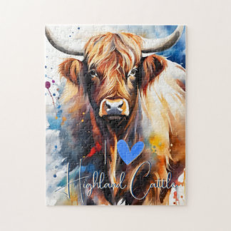 i love Highland Cattle Jigsaw Puzzle