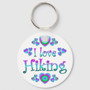 I Love Hiking Key Ring