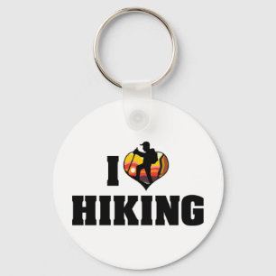 I Love Hiking Keychain