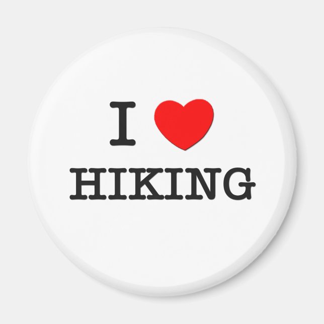 I Love Hiking Magnet (Front)