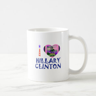 I Love Hillary Clinton for USA President Heart art Coffee Mug