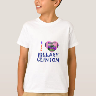I Love Hillary Clinton for USA President Heart art T-Shirt
