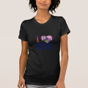 I Love Hillary Clinton for USA President Heart art T-Shirt