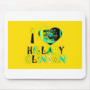 I Love Hillary USA Art Print Mouse Mat