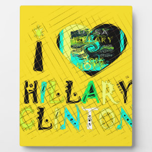 I Love Hillary USA Art Print Plaque