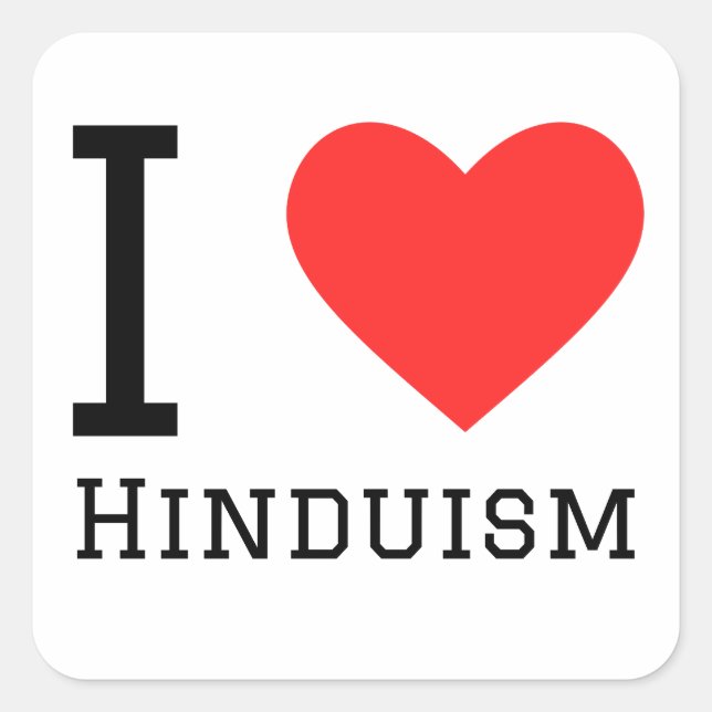 I love Hinduism  Square Sticker (Front)