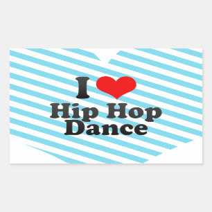 I love Hip Hop Dance Rectangular Sticker