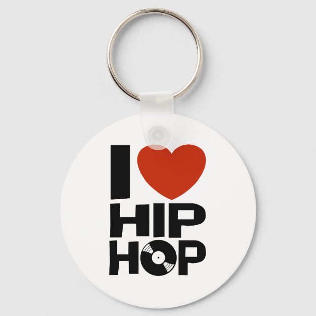 I Love Hip Hop Key Ring (Front)