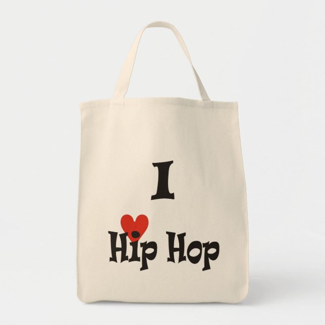 I love Hip Hop Tote Bag (Front)