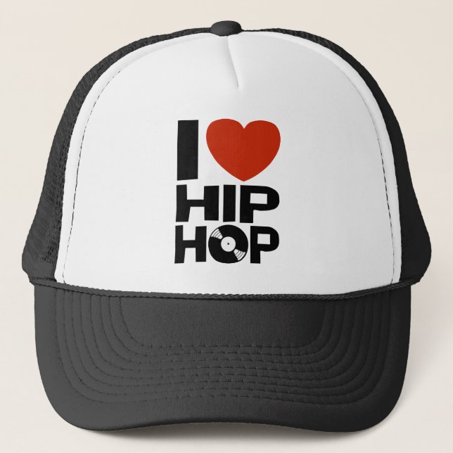 I Love Hip Hop Trucker Hat (Front)
