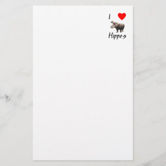 I Love Hippos (2) Stationery