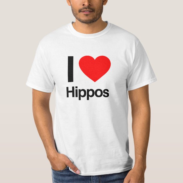 i love hippos T-Shirt (Front)