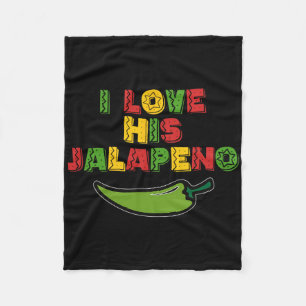 I Love His Jalapeno I Love Her Tacos Funny Cinco D Fleece Blanket