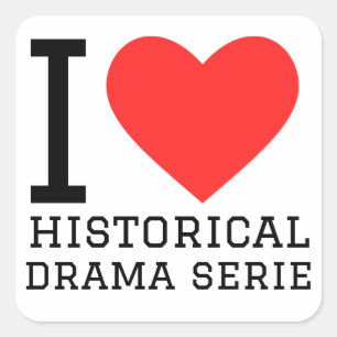 I love historical drama series square sticker