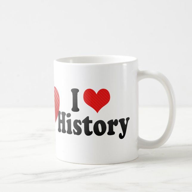 I Love History Coffee Mug (Right)