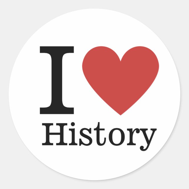 I ❤️ Love History STICKER (Front)