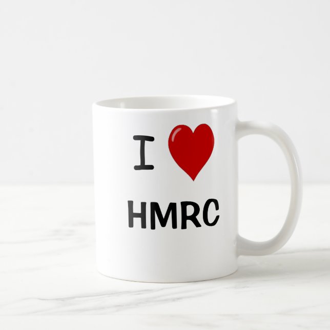 I Love HMRC - I Heart HMRC - For UK Tax Lovers! Coffee Mug (Right)