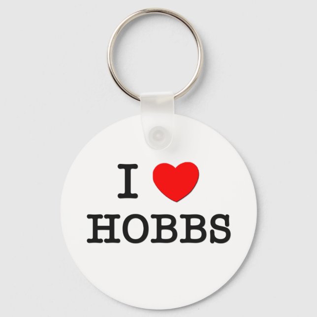 I Love Hobbs Key Ring (Front)