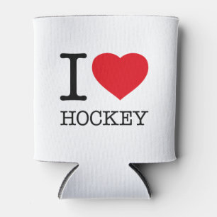 I LOVE HOCKEY CAN COOLER