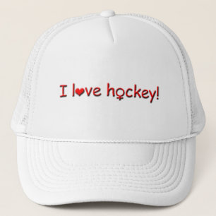 I love hockey-female trucker hat
