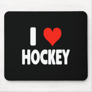 I Love Hockey - Heart Goalie Forward Hockey Mom Da Mouse Mat