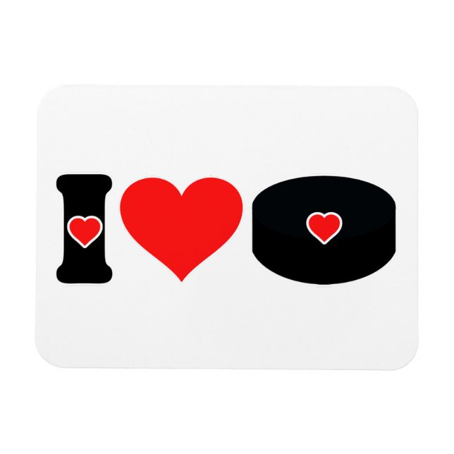 I love hockey magnet (Horizontal)
