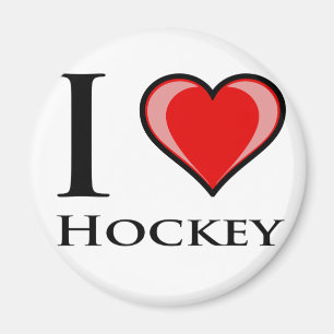 I Love Hockey Magnet