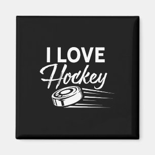 I Love Hockey Player Team Game Goalie Magnet