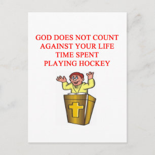 I love hockey postcard