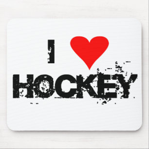 I love hockey T-shirts and Gifts. Mouse Mat
