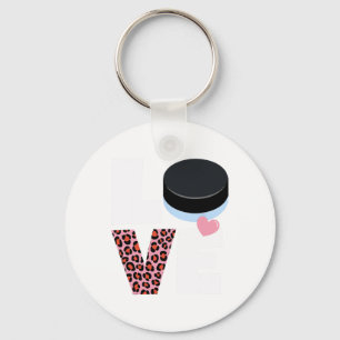 I Love Hockey Womens Or Girls Hockey Key Ring