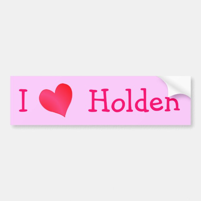 I Love Holden Bumper Sticker (Front)