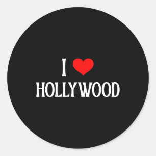 I Love Hollywood I Heart Hollywood Holiday Travel  Classic Round Sticker