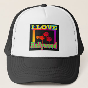 I LOVE Hollywood Palm Trees in the Box Hat