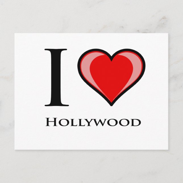 I Love Hollywood Postcard (Front)