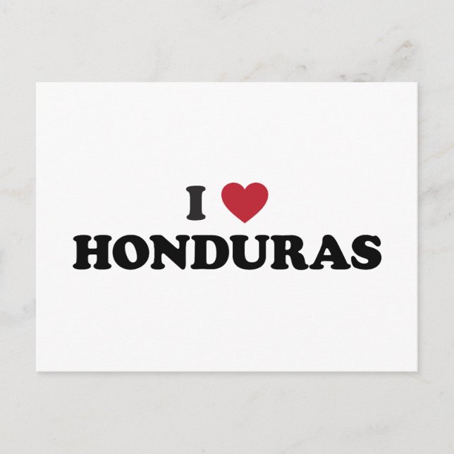 I Love Honduras Postcard (Front)