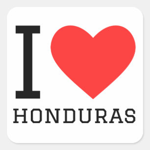 I love Honduras Square Sticker