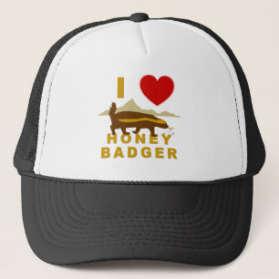I LOVE HONEY BADGER TRUCKER HAT