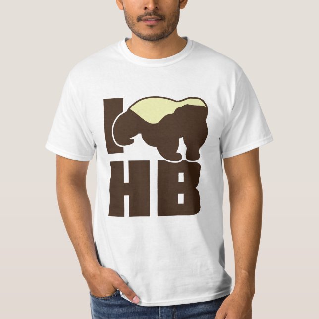 i love honey badger white T-Shirt (Front)